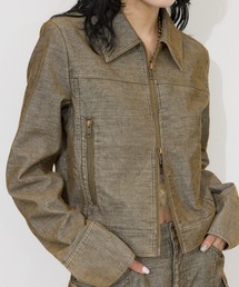 SLY レザージャケット ライダース WASHED CORDUROY RIDERS JK