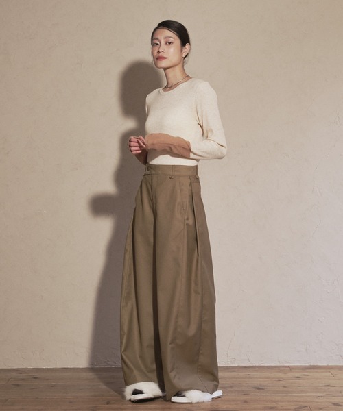 A.P.C. コットン　ワイドストレート　ワークチノパンツ　ririジップ ホームアイホーム チノパン メンズ 無地 綿パン ストレッチ チノ