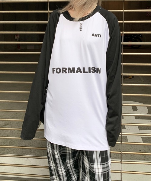 lilful tシャツ フロントデザイン ラグランロンT レディース