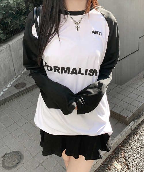 Maki ラグランTシャツ ブラック L ロンT 七分袖Tシャツ ラグラン Tシャツ (5.6oz) - 【無地市場】無地T