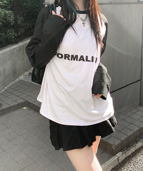 bootleggers DYLAN ラグラン　ロンT Lサイズ lilful tシャツ フロントデザイン ラグランロンT レディース
