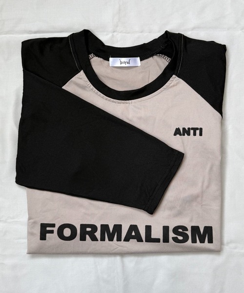 lilful tシャツ フロントデザイン ラグランロンT レディース