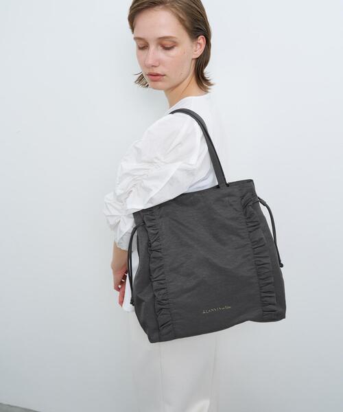 LANVIN フリルデザインバッグ ネイビー LANVIN en Bleu トートバッグ プティフリルトートバック