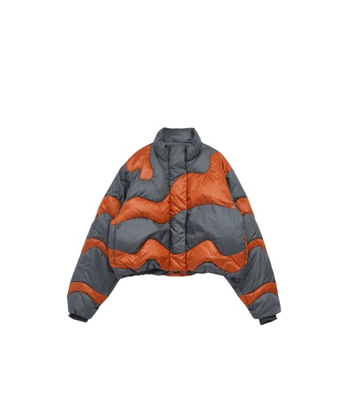 MK キルティング ダウンジャケット ブラウン・オレンジ schott（ショット）の「Schott/ショット/QUILTED DOWN JACKET