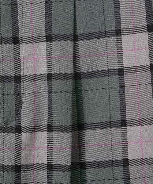 白プリーツパンツ JEANASIS（ジーナシス） パンツ ベルトツキタータンチェックパンツ