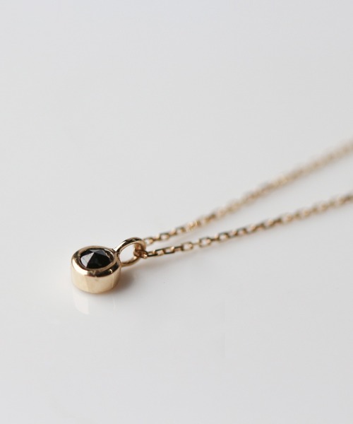 ネックレス K10YG ブラックダイヤモンド 0.05ct ネックレス