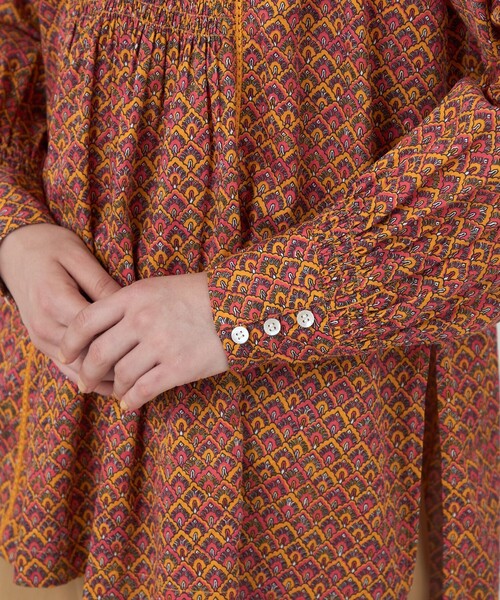 SOULEIADO（ソレイアード） ブラウス シャツ コットンプリント