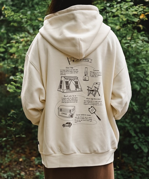 S'more パーカー gear illustration full zip hoodie スモギア