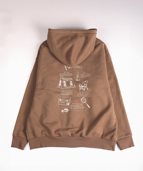 パーカー S'more gear illustration full zip hoodie スモギアイラストレーションフルジップフーディー レディース S'more パーカー gear illustration full zip hoodie スモギア
