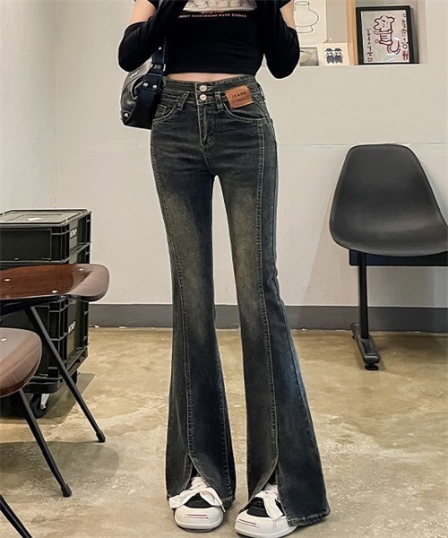 FREE STYLISTS ジーンズ デニム デニムパンツ 美脚ハイウエスト