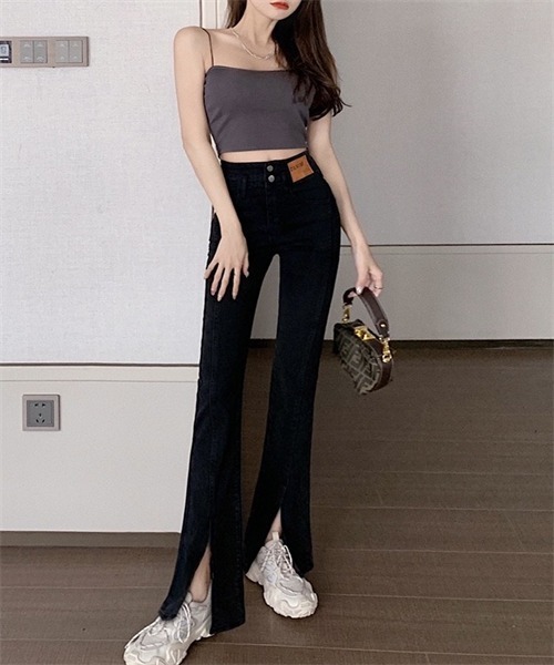 FREE STYLISTS ジーンズ デニム デニムパンツ 美脚ハイウエスト