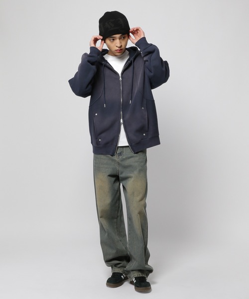 パーカー 「UNISEX」SLOW ACID／ダーティフードZIP UP（ウラケ） レディース メンズ SLOWACID パーカー 「UNISEX」SLOW ACID／ダーティフードZIP UP