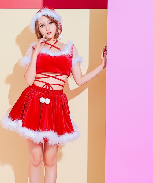 Tika（ティカ） コスプレ サンタ コスプレ セクシー ベロア コード