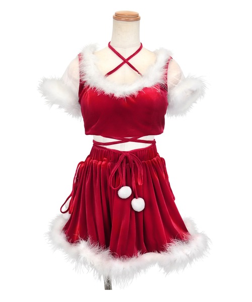 Tika（ティカ） コスプレ サンタ コスプレ セクシー ベロア コード