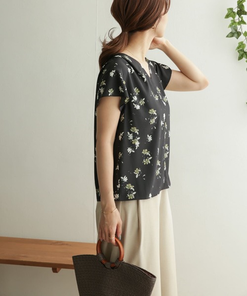 「URBAN RESEARCH DOORS」 半袖ブラウス ONE ブルー レディース URBAN RESEARCH DOORS 「URBAN DOORS」 半袖ブラウス MEDIUM