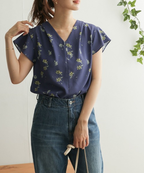 「URBAN RESEARCH DOORS」 半袖ブラウス ONE ブルー レディース URBAN RESEARCH DOORS 「URBAN DOORS」 半袖ブラウス ONE