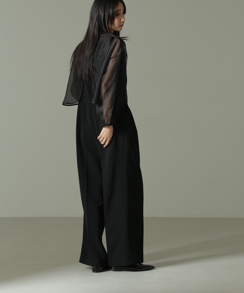 NANO universe オーガンジーボレロ＆オールインワンセットパンツ オーガンジー ボレロ ＆ オールインワン セット パンツ