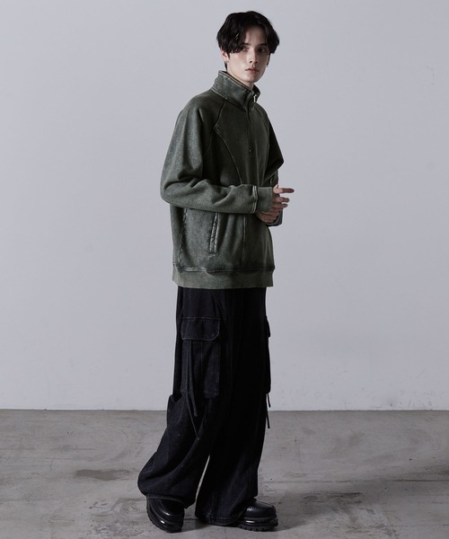 CLEL tシャツ 「CLEL」Heavy Weight Vintage Design Half Zip