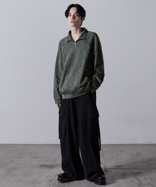 CLEL tシャツ 「CLEL」Heavy Weight Vintage Design Half Zip