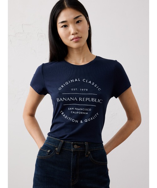 BANANA REPUBLIC tシャツ FACTORY STORE クラシック ロゴTシャツ