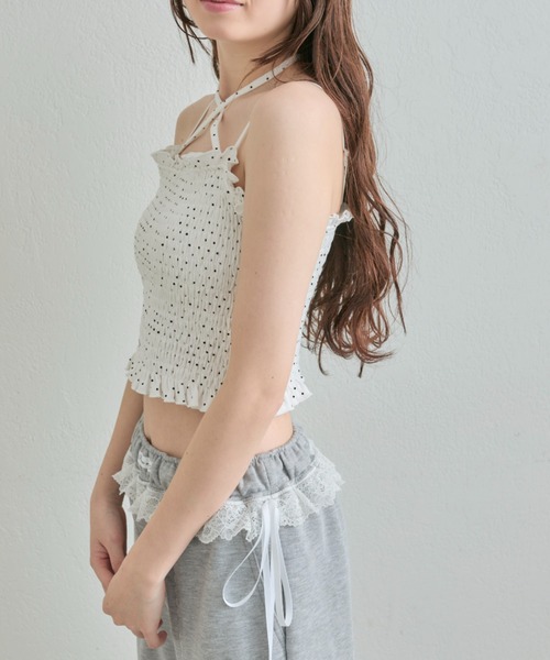 OLIVE des OLIVE（オリーブデオリーブ） キャミソール クロスリボン付