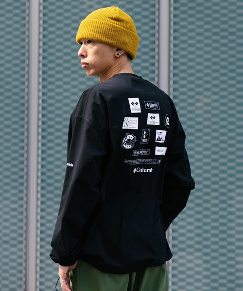 Columbia - メンズ　コロンビア　長袖バッグプリントTシャツ　Lサイズ　ブラック Columbia コロンビア ロンT ティガーガーデン 長袖 Tシャツ