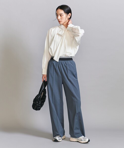 ブラウス シャツ 「WEB限定 Wardrobe DAILY MINIMAL」リボンタイブラウス -2WAY/ウォッシャブル- レディース
