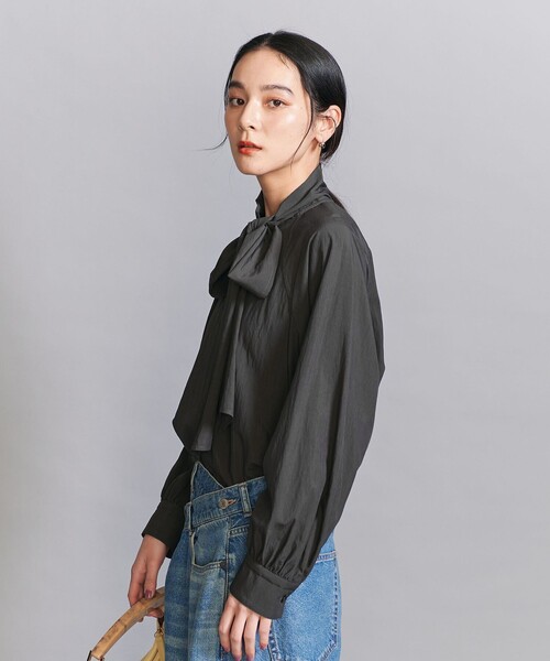 ブラウス シャツ 「WEB限定 Wardrobe DAILY MINIMAL」リボンタイブラウス -2WAY/ウォッシャブル- レディース