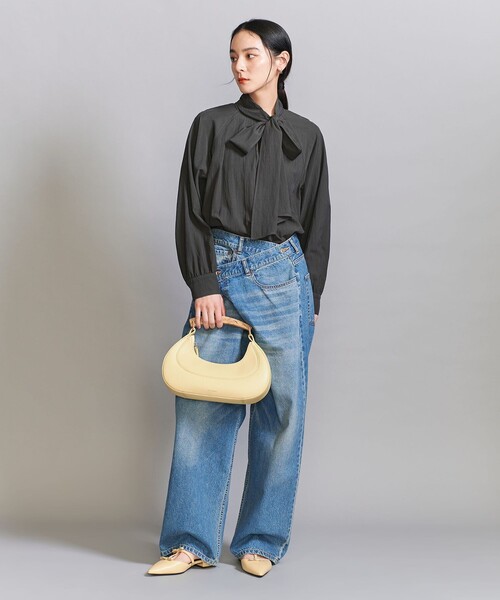ブラウス シャツ 「WEB限定 Wardrobe DAILY MINIMAL」リボンタイブラウス -2WAY/ウォッシャブル- レディース