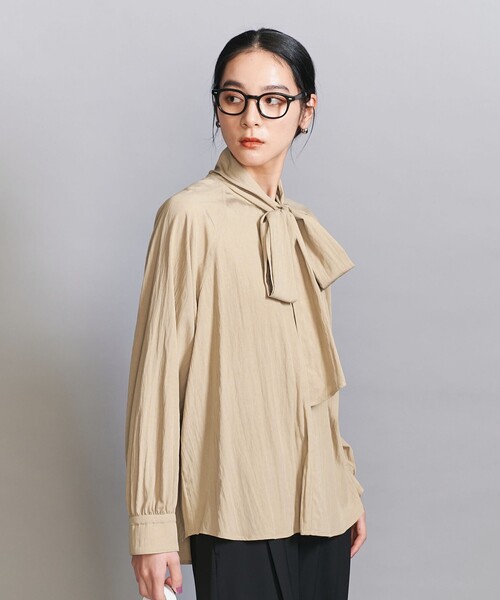 ブラウス シャツ 「WEB限定 Wardrobe DAILY MINIMAL」リボンタイブラウス -2WAY/ウォッシャブル- レディース