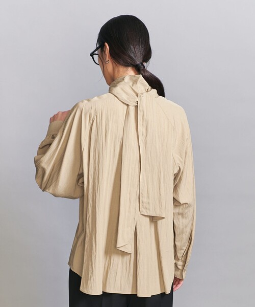 ブラウス シャツ 「WEB限定 Wardrobe DAILY MINIMAL」リボンタイブラウス -2WAY/ウォッシャブル- レディース