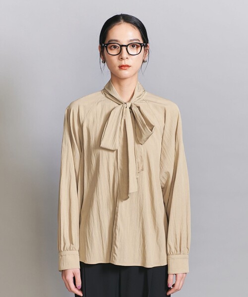 ブラウス シャツ 「WEB限定 Wardrobe DAILY MINIMAL」リボンタイブラウス -2WAY/ウォッシャブル- レディース