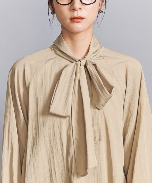 ブラウス シャツ 「WEB限定 Wardrobe DAILY MINIMAL」リボンタイブラウス -2WAY/ウォッシャブル- レディース
