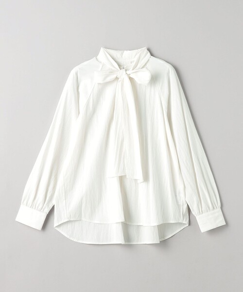 BEAUTY&YOUTHユナイテッドアローズ　ホワイトリボン付き長袖ブラウス BEAUTY＆YOUTH UNITED ARROWS ブラウス シャツ 「WEB限定 Wardrobe