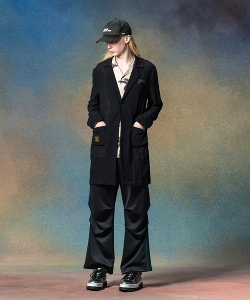 glamb シャツ Sheer Long Shirt / シアーロングシャツ メンズ