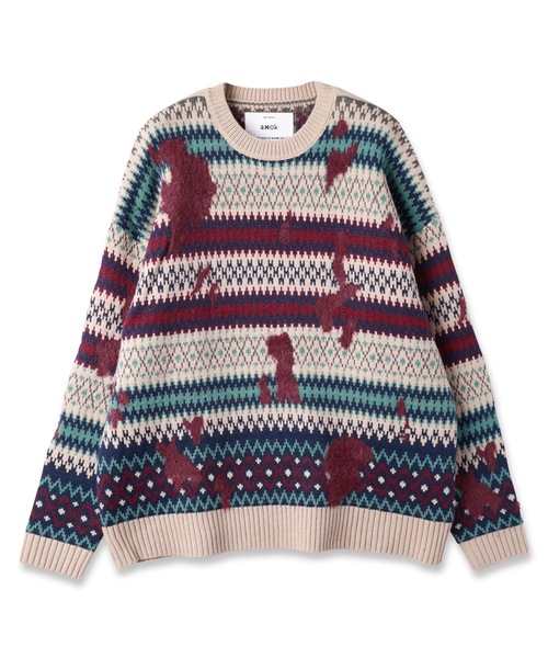 amok（アモク） セーター ニット NORDIC SWITCHING KNIT メンズ 