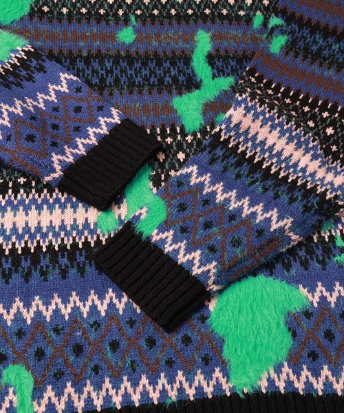 amok（アモク） セーター ニット NORDIC SWITCHING KNIT メンズ 