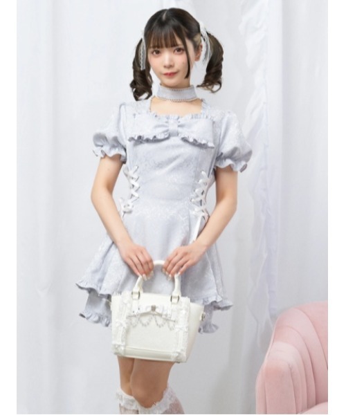 ジャガードプリーツワンピース Ank Rouge ジャガードプリーツOP - Ank Rouge(アンクルージュ)のワンピース