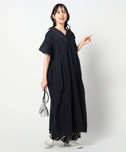 バックボタンダウンデザイン☆コットンワンピース 33369511-d6?$VS_1500$