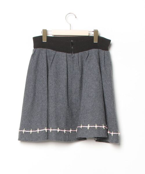「MILK」 フレアスカート - グレー レディース_画像2