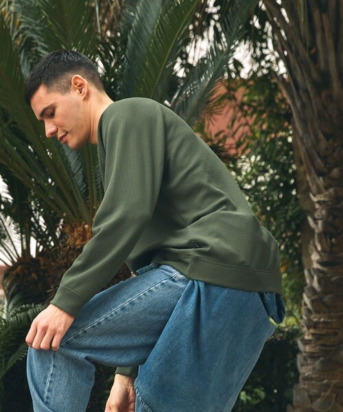 AIGLE（エーグル） tシャツ 吸水速乾 ロングスリーブワッフル長袖T