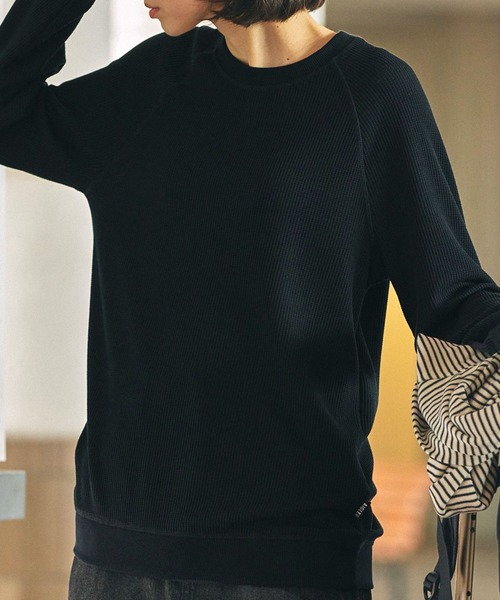 AIGLE（エーグル） tシャツ 吸水速乾 ロングスリーブワッフル長袖T