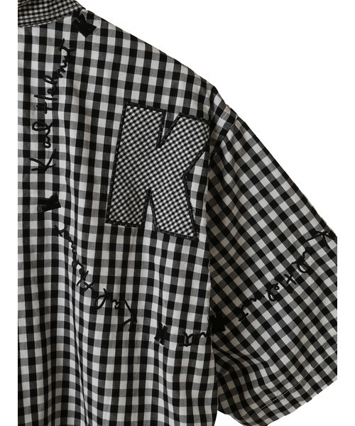 Karl Helmut / ギンガムブラウス I-23-09-17-026-HD-ZT409 Karl Helmut シャツ ロゴ刺繍ギンガムチェックシャツブラウス