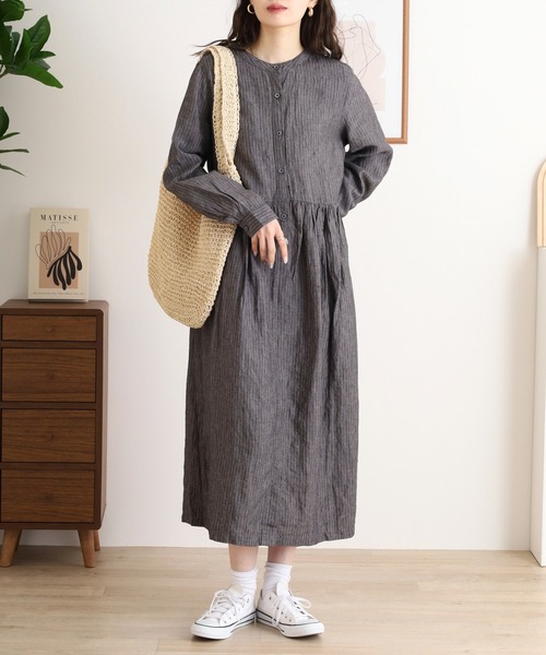 ubasoku（ウバソク） スマホショルダー ワンピース 夏 麻比翼前開き