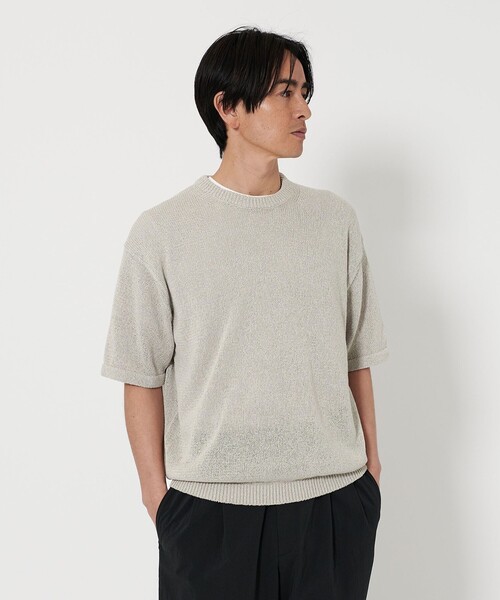 H　BEAUTY&YOUTH コードヤーンショートスリーブニット H BEAUTY&YOUTH UNITED ARROWS（エイチビューティーアンドユース