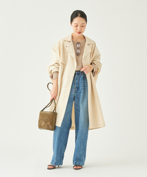 Plage プラージュ ステンカラーコート ベージュ WEB限定追加》Balmacaan コート（ステンカラーコート）｜Plage