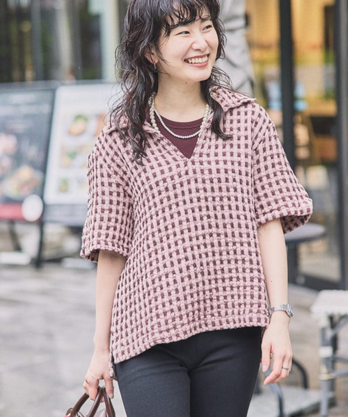 ブラウス シャツ 「OAS/オーエーエス」 Ferratelle Jaffa Waffle Shirt レディース