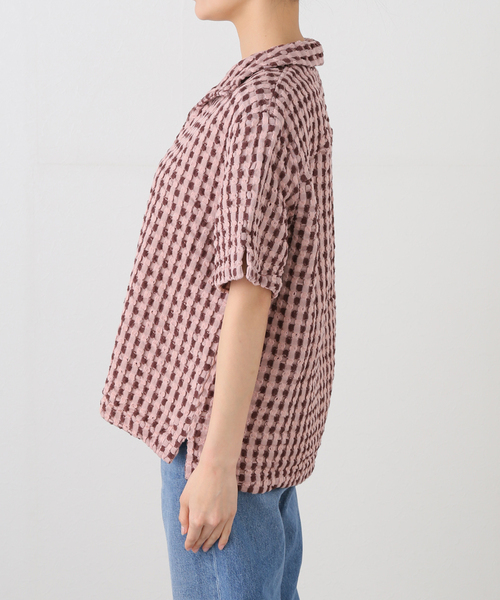 ブラウス シャツ 「OAS/オーエーエス」 Ferratelle Jaffa Waffle Shirt レディース JOURNAL STANDARD ブラウス シャツ 「OAS/オーエーエス