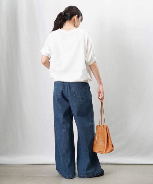 LADY LUCK LUCA tシャツ LC/LLL 布帛×カットソープルオーバー