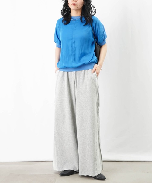 tシャツ LC/LLL 布帛×カットソープルオーバー レディース LADY LUCK LUCA tシャツ LC/LLL 布帛×カットソープルオーバー